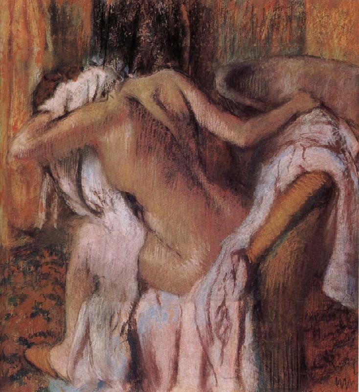 Edgar Degas After bath France oil painting art